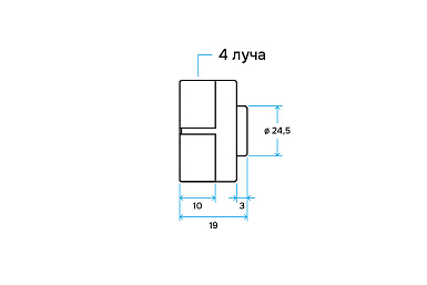 Керн-насадка для фиксации крестовин 19x4