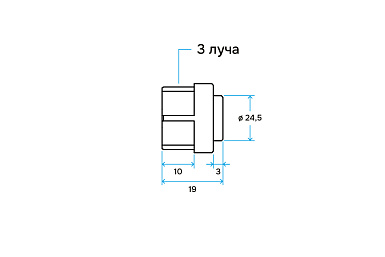 Керн-насадка для фиксации крестовин 18x3